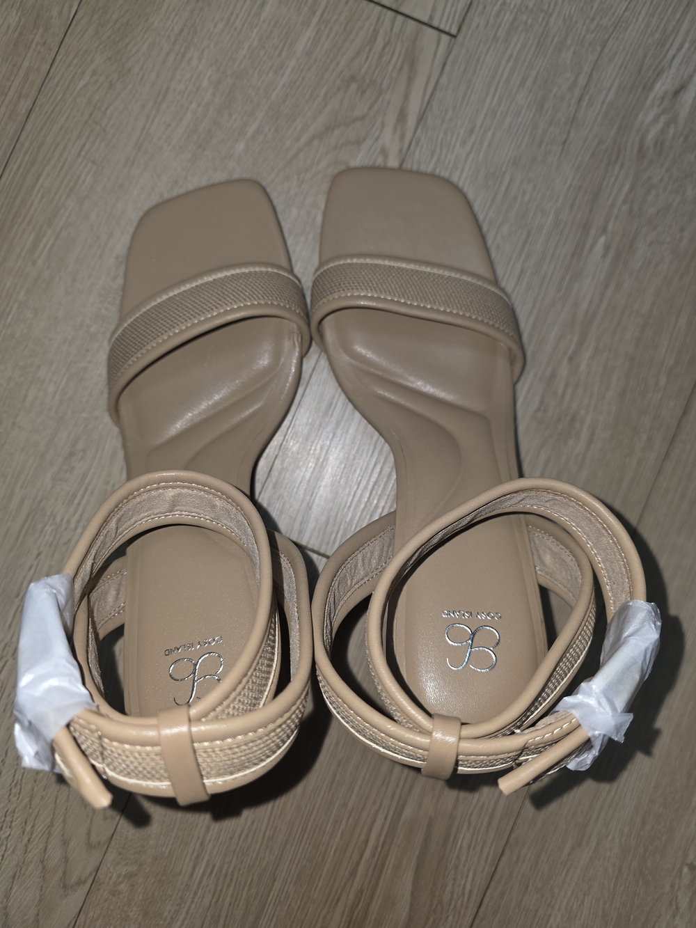 Be & D Sandal Heel in Nude